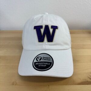 Desert Cactus University of Washington Huskies White Cotton Adjustable Dad Hat